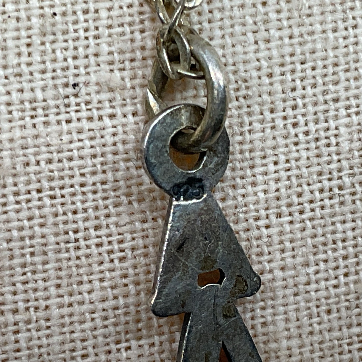 Sterling Silver Alpha Delta Pi Sorority Pendant 16.25" Chain Necklace- 2.60g