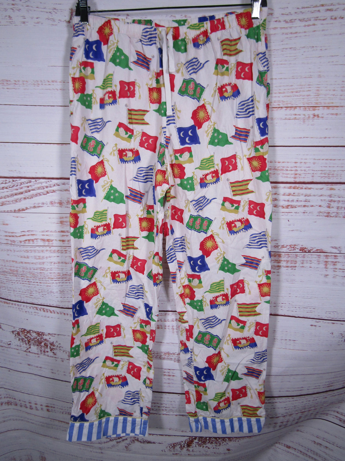 Bed Head Pajamas Women's International Nautical Flag Print Pajama Set Size L