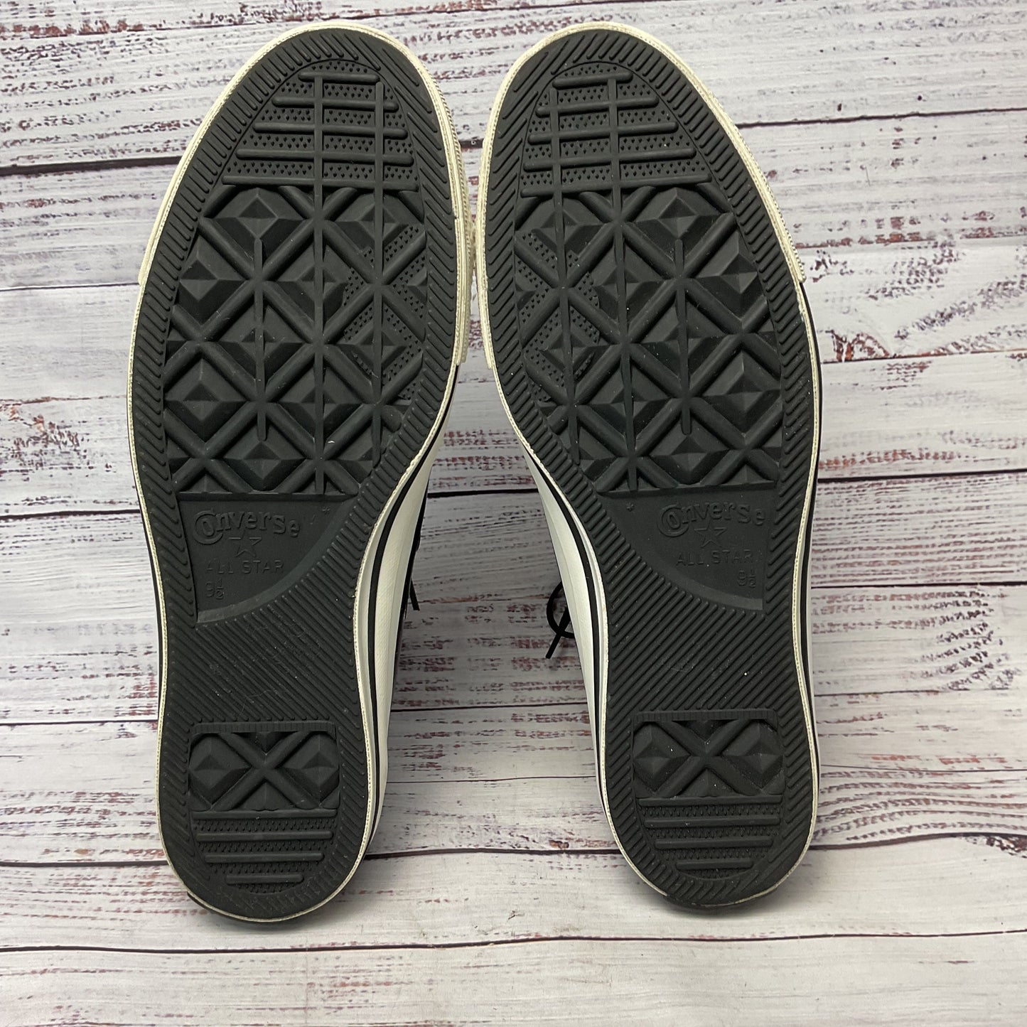 Converse Black Patent Leather High Top Sneaker Casual Shoe Men Size 9.5