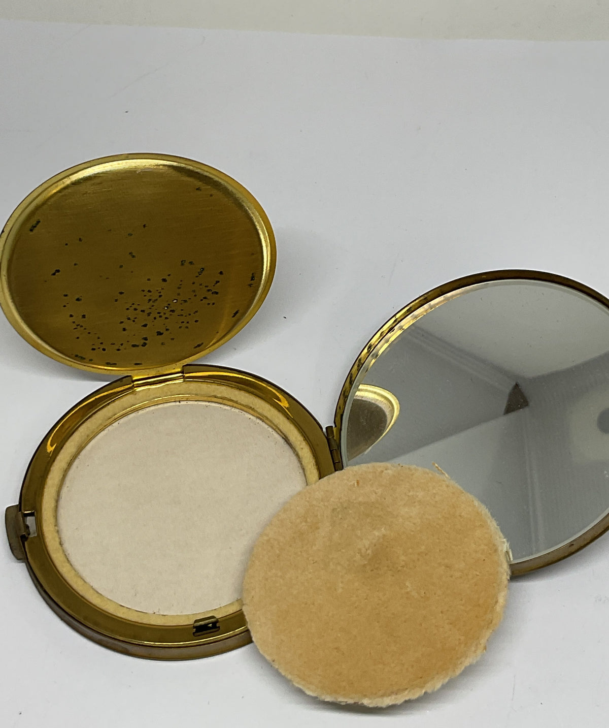Vintage United States Navy Usn Makeup Compact Case With Mirror AS IS