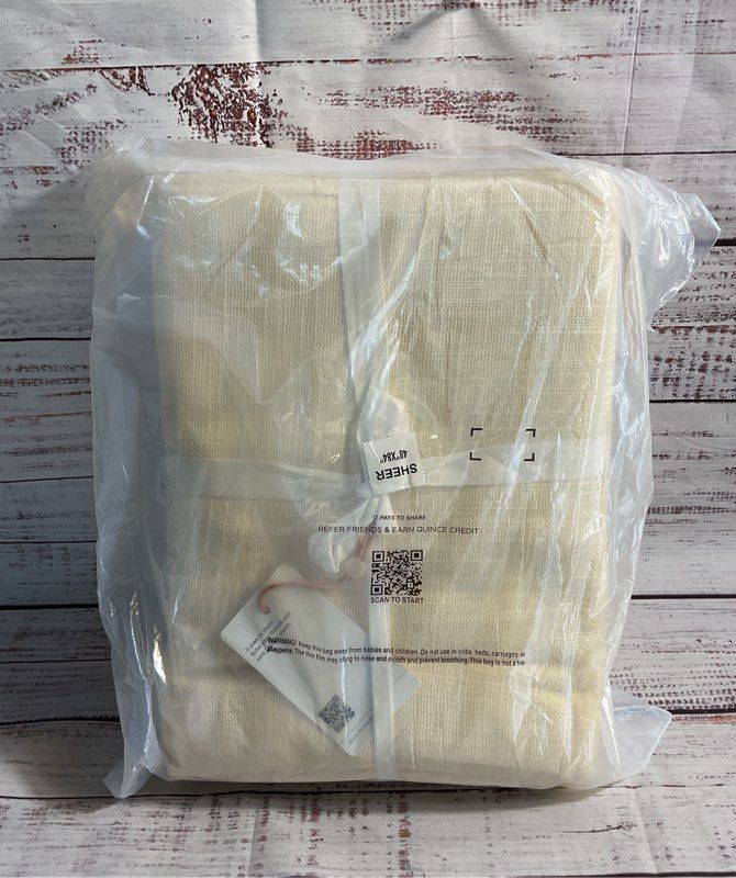 New Sealed Quince European Linen 2 Sheet Set Light Beige 48"x 84"