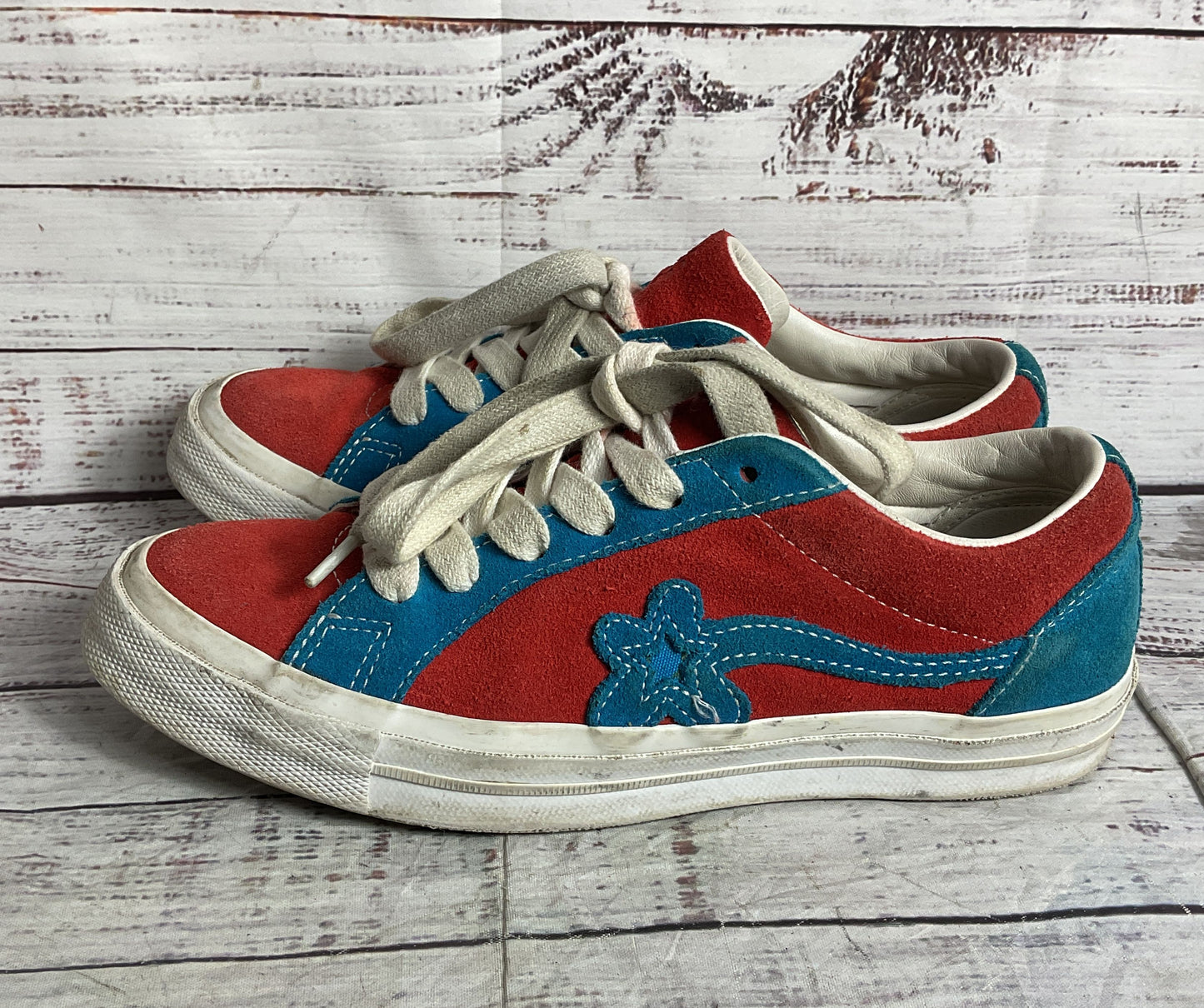 Converse Golf Le Fleur One Star Suede Sneakers Ox Molten Lava Women's 7 Men's 5