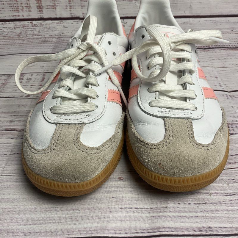 Adidas Samba White & Pink Children's Sneaker Size 1.5