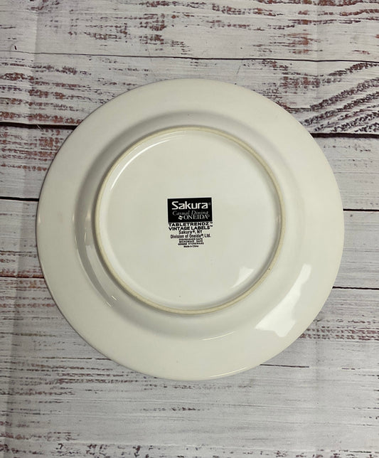 Sakura Oneida Vintage Label Imperial Plums 8" Plate