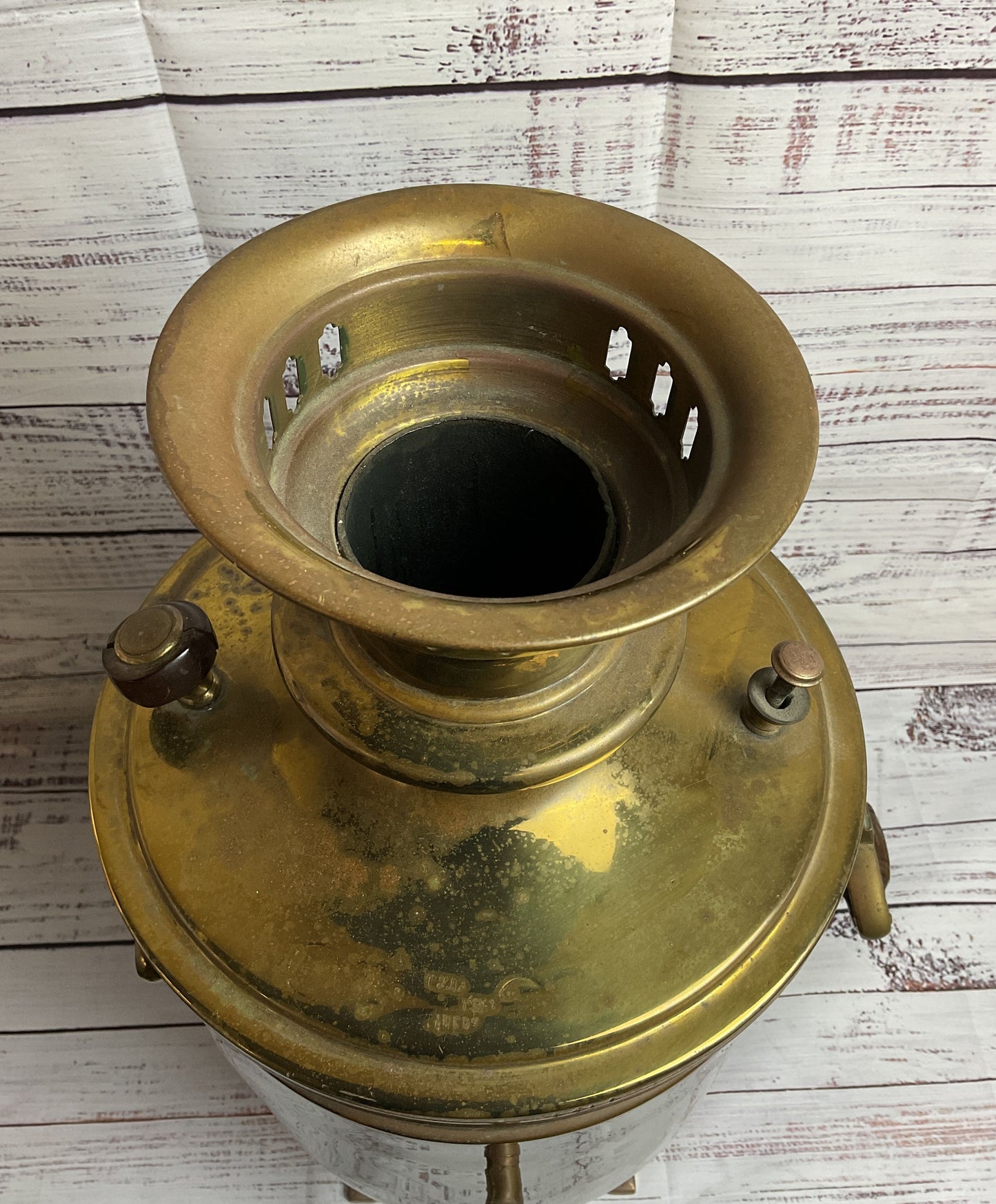 Antique Imperia Russian Brass Samovar