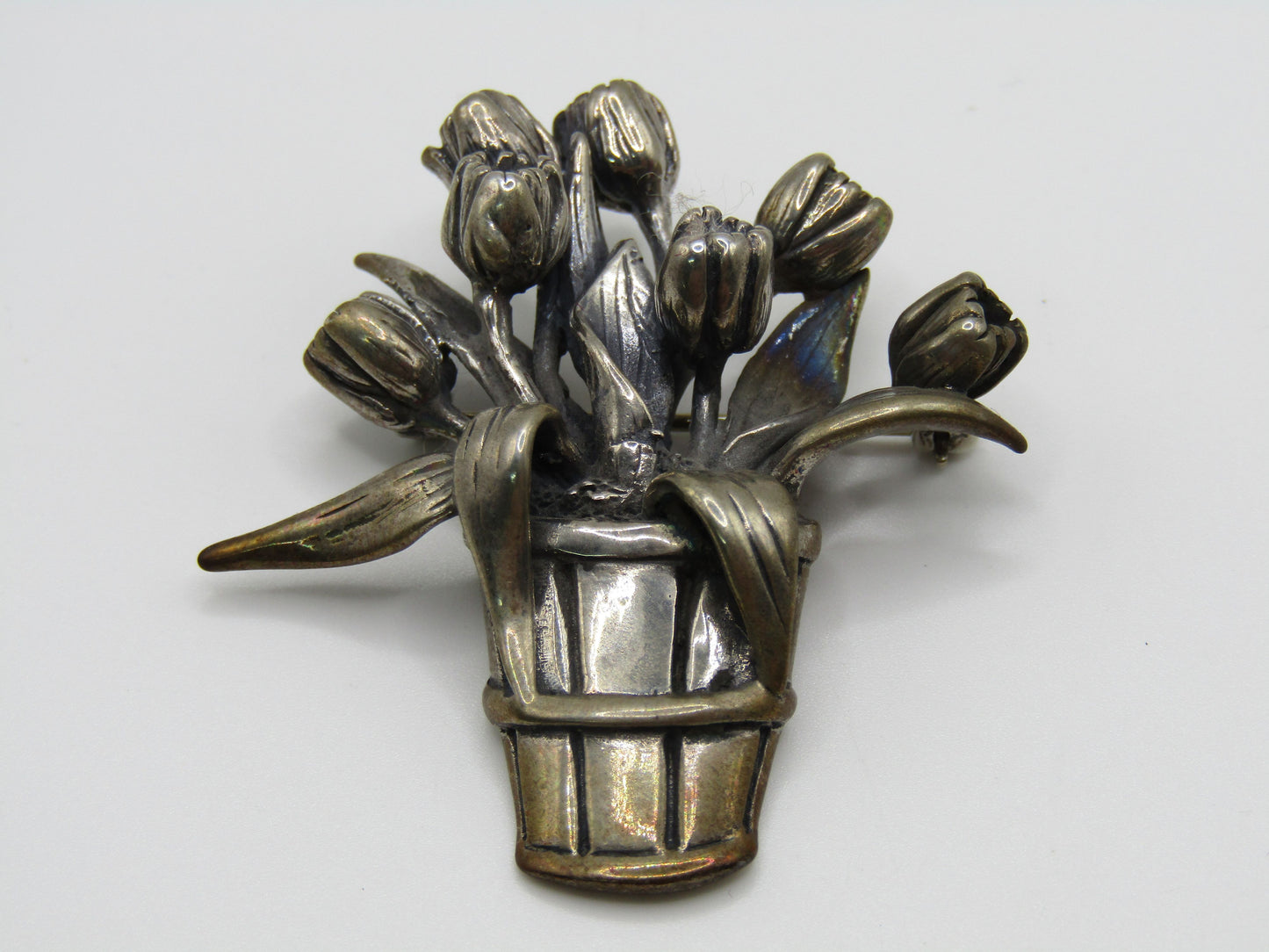 Hand & Hammer A Silver Garden Sterling Silver Floral Brooch Pin