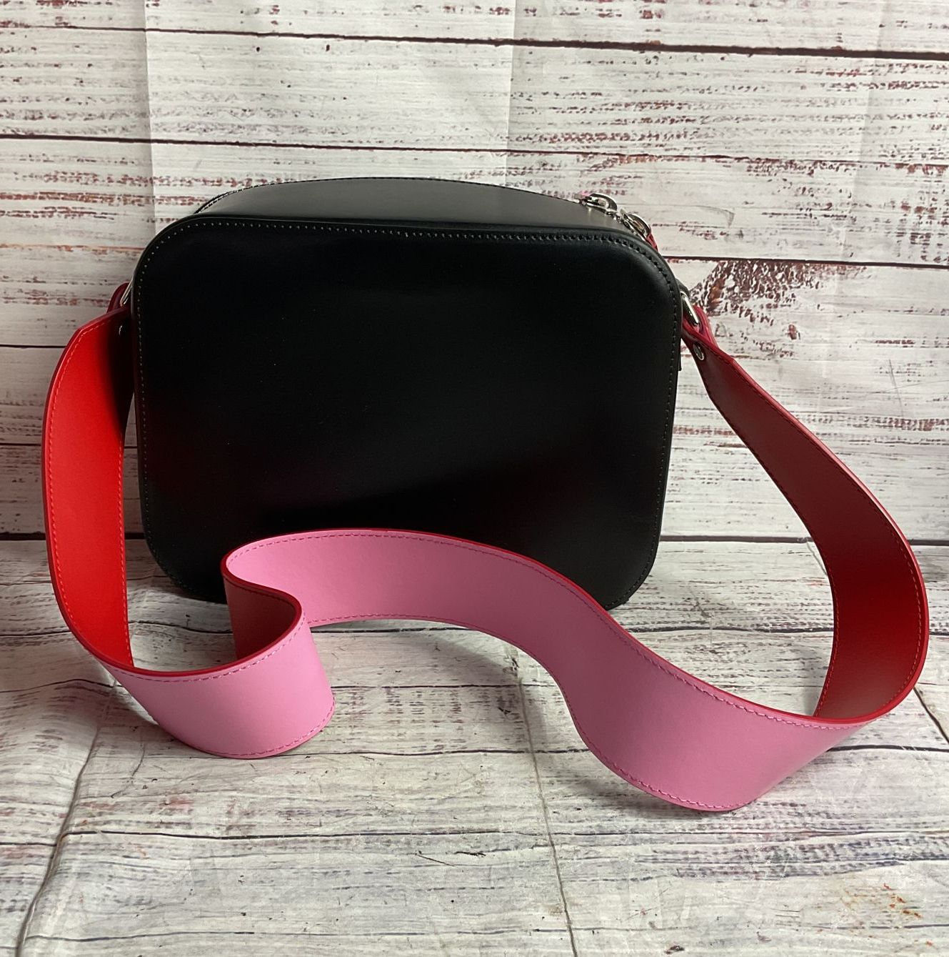 Marimekko Leather Hialmina Shoulder Bag Black