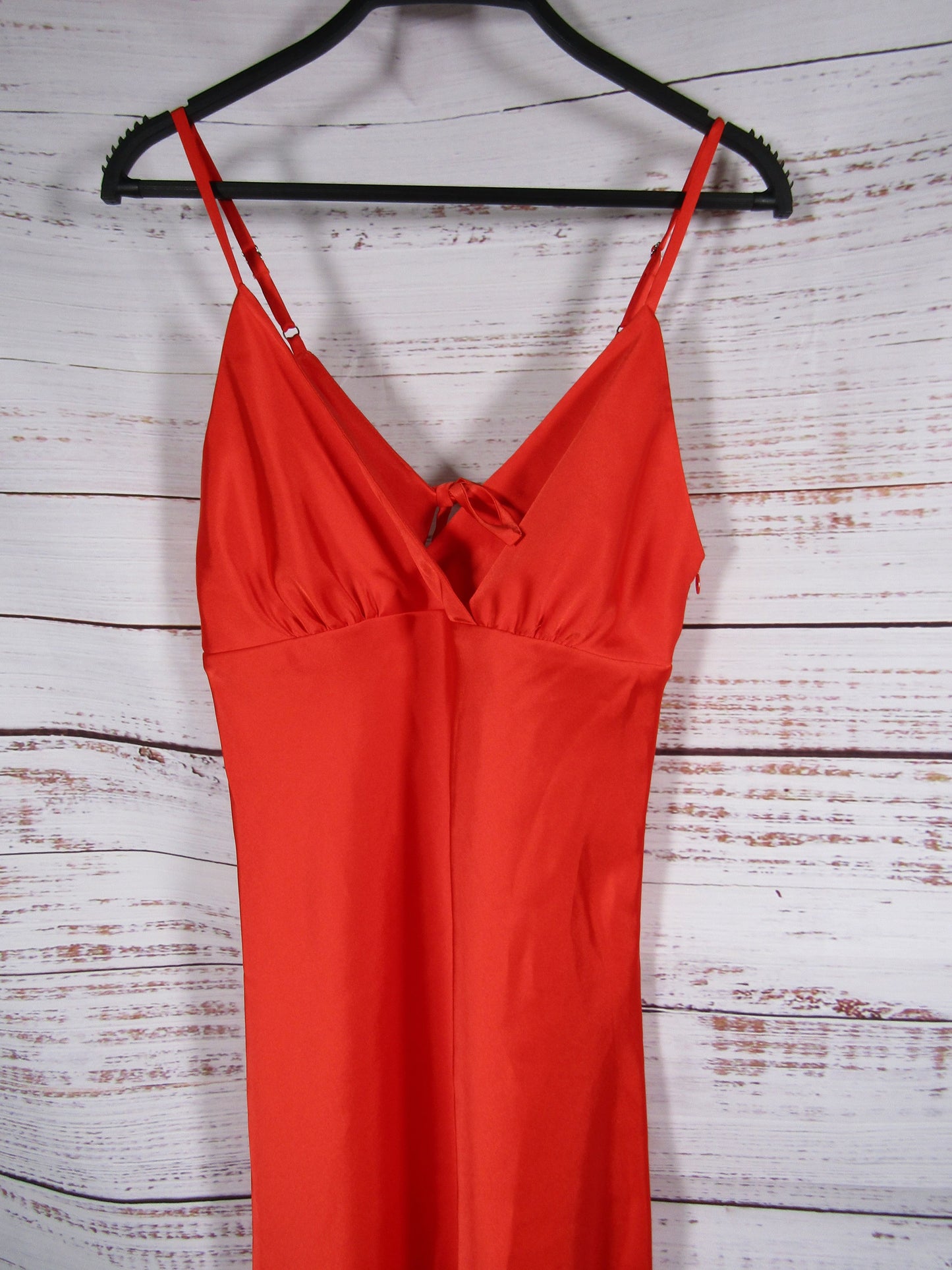 Sandro Women's Orange Flowy Satin Maxi Dress Size S