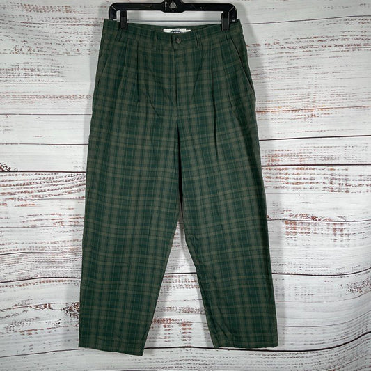 VTG. SMYTHE Unisex Men or Women Green Plaid Pants- SZ 32" Waist x 27" Inseam