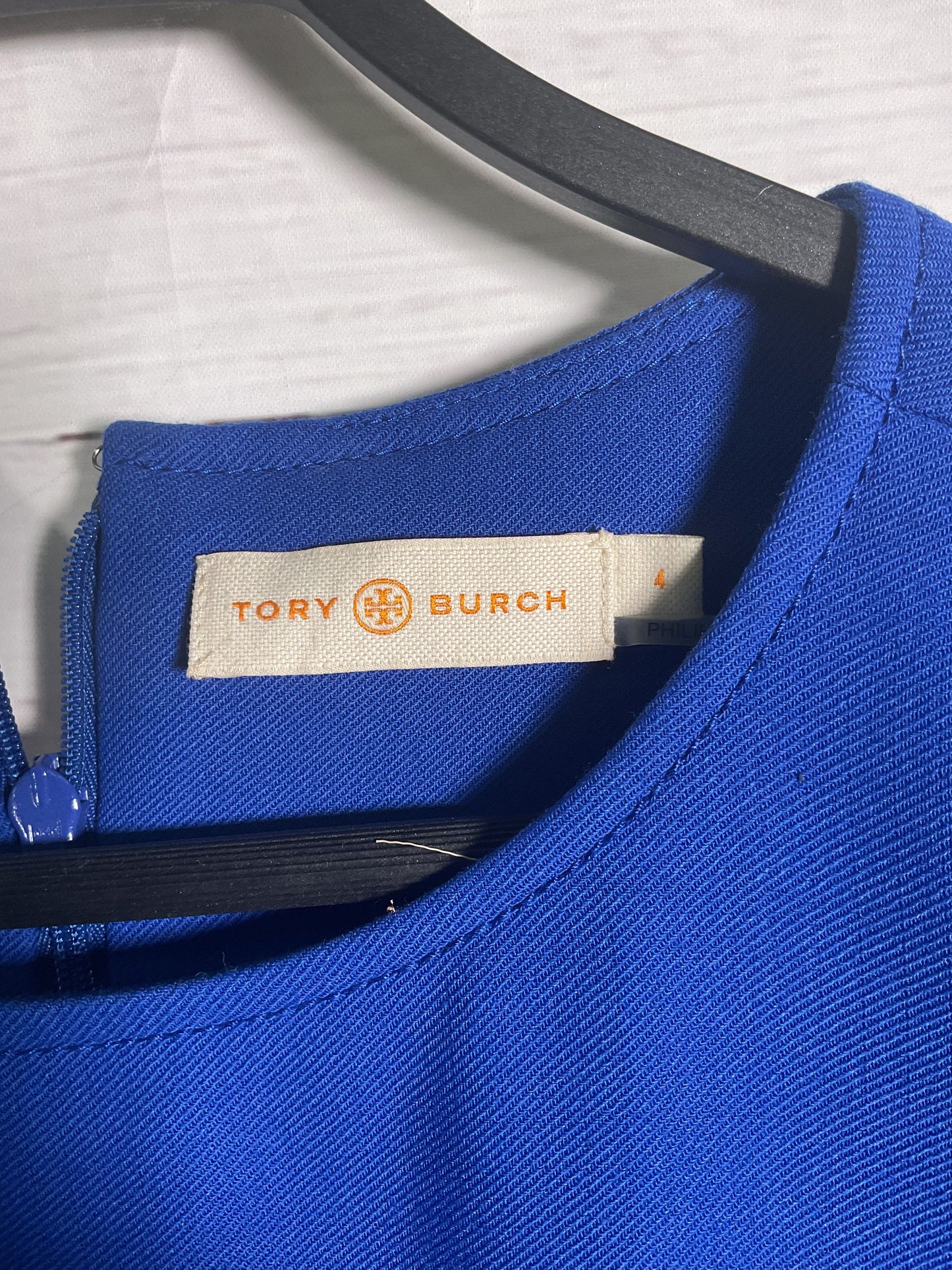 Tory Burch Blue Belted Sleeveless Dress - Size 4