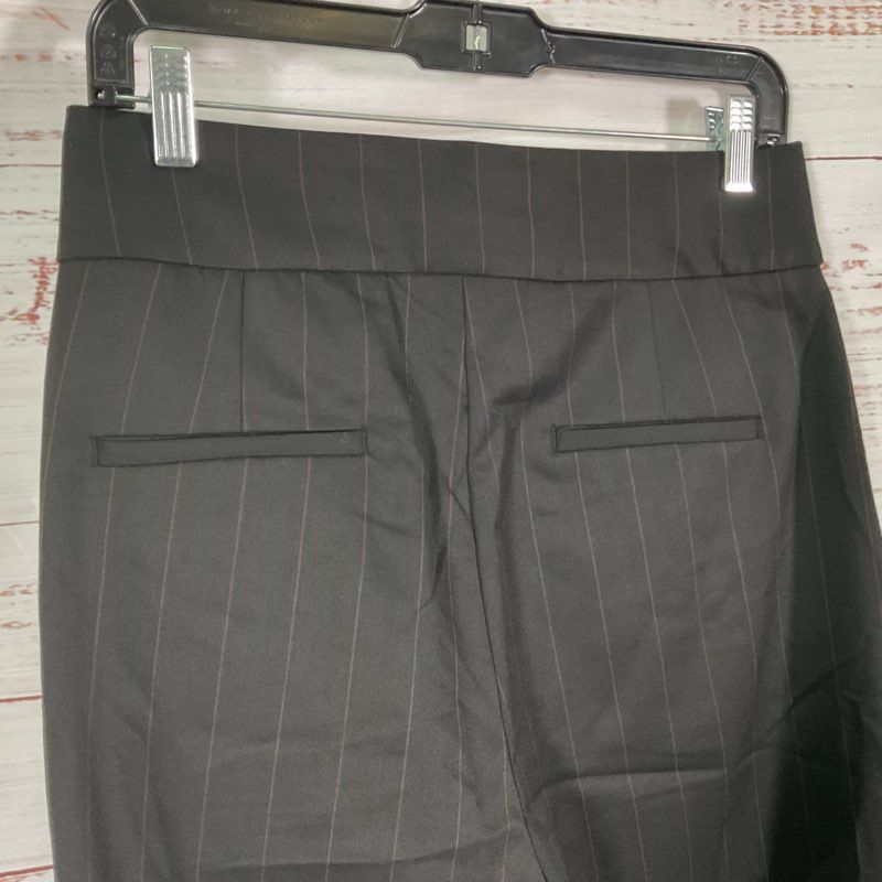 Salt Murphy Axel Black & Brown Pinstripe Wide Leg Trouser Pants - Size 28
