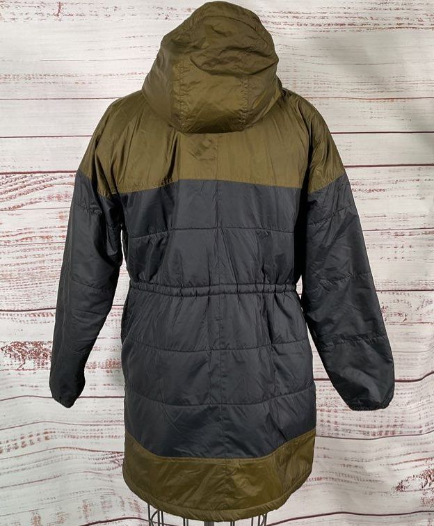 Columbia Flash Challenger Sherpa Lined Long Jacket Black Olive Green M