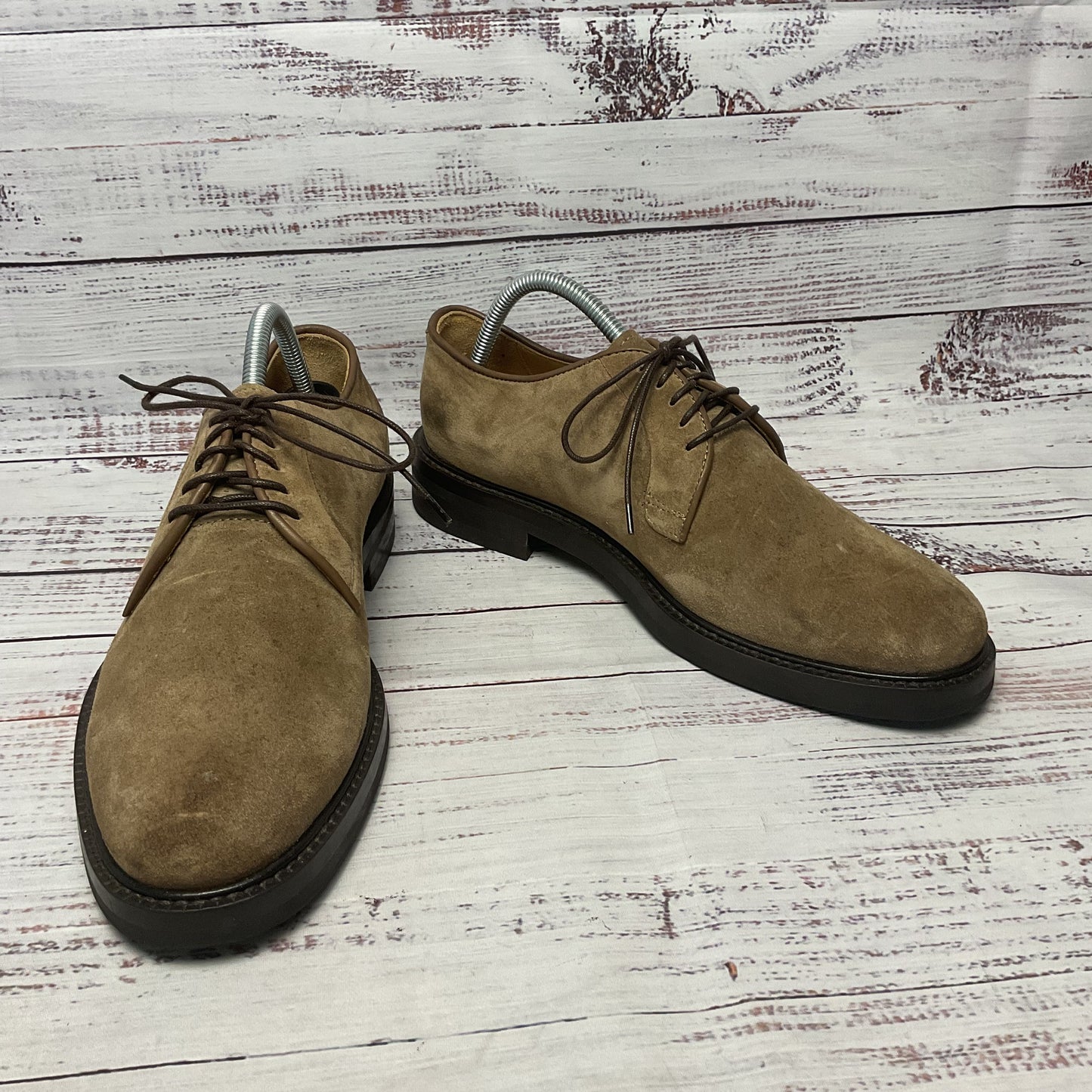 Suitsupply Brown Suede Derby Dress Shoe Men Size 7.5