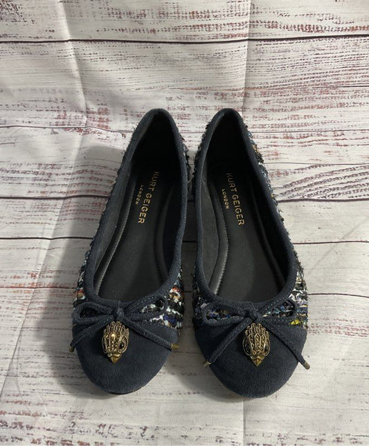 Kurt Geiger London Eagle Tweed Ballet Flats Shoes Multicolor 38.5 EU 8.5 US
