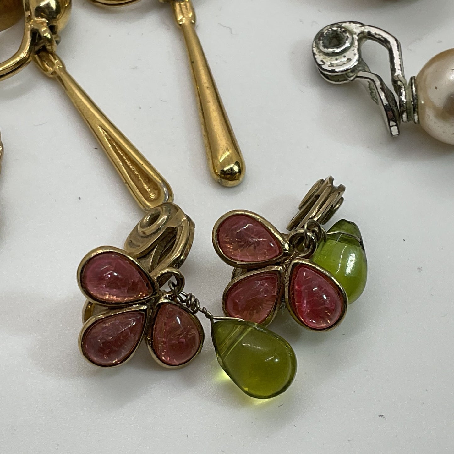 6 Pairs of MONET 1 Silver Tone and 5 Gold Tone Earrings