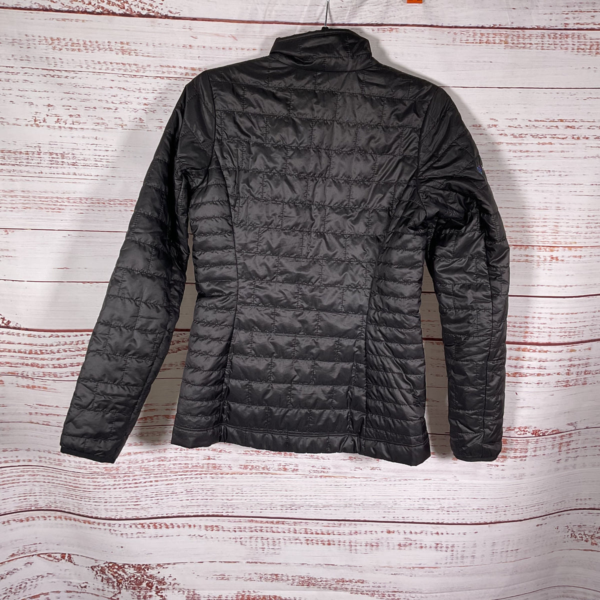Patagonia Nano Puff Puffer Black Full Zip Jacket XS Heartflow Brand Embroidered
