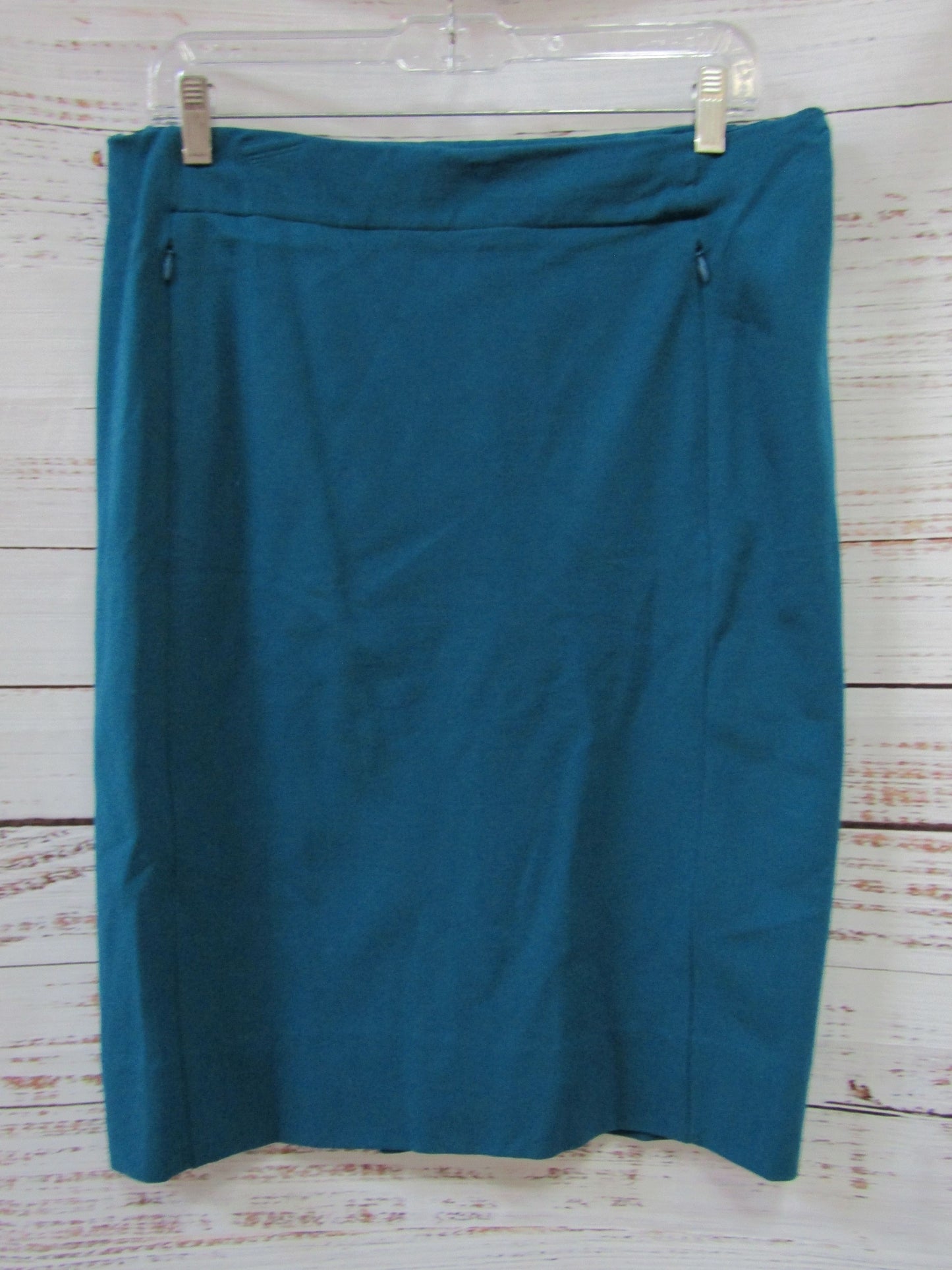 Diane Von Furstenberg Koto Women's Blue Pencil Skirt Size 14