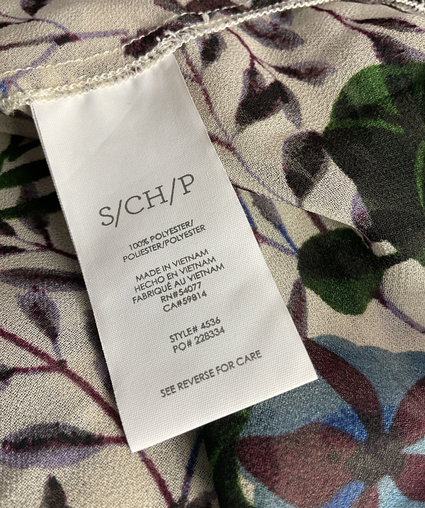 Cabi Floral Print Victoria Blouse Multicolor S