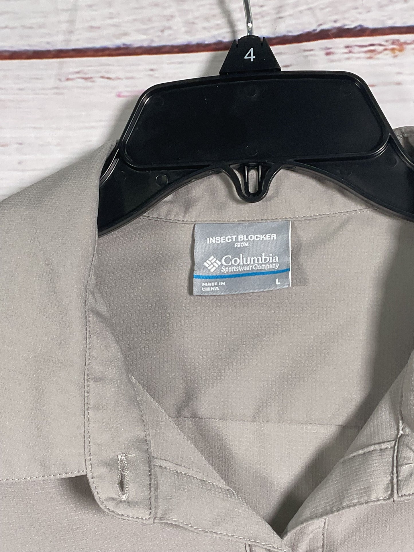 Columbia Gray Insect Blocker Button Up Shirt - Size L