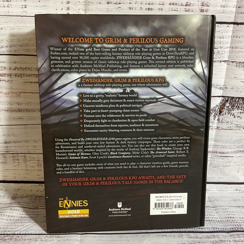 ZWEIHANDER Grim and Perilous RPG Revised Core Rulebook- Hardcover