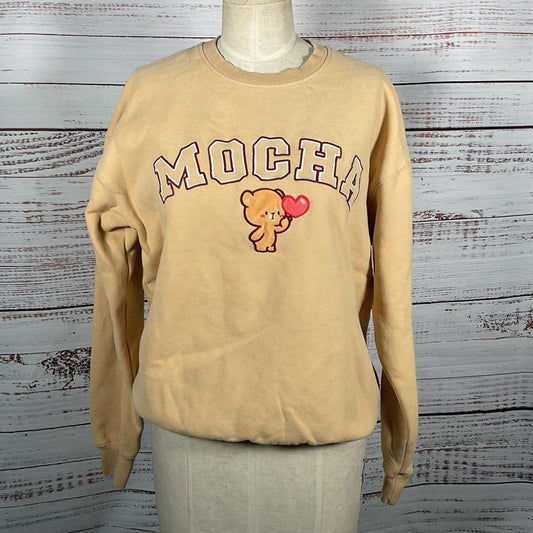 MILK MOCHA BEAR Women's Crewneck Sweatshirt- SZ M