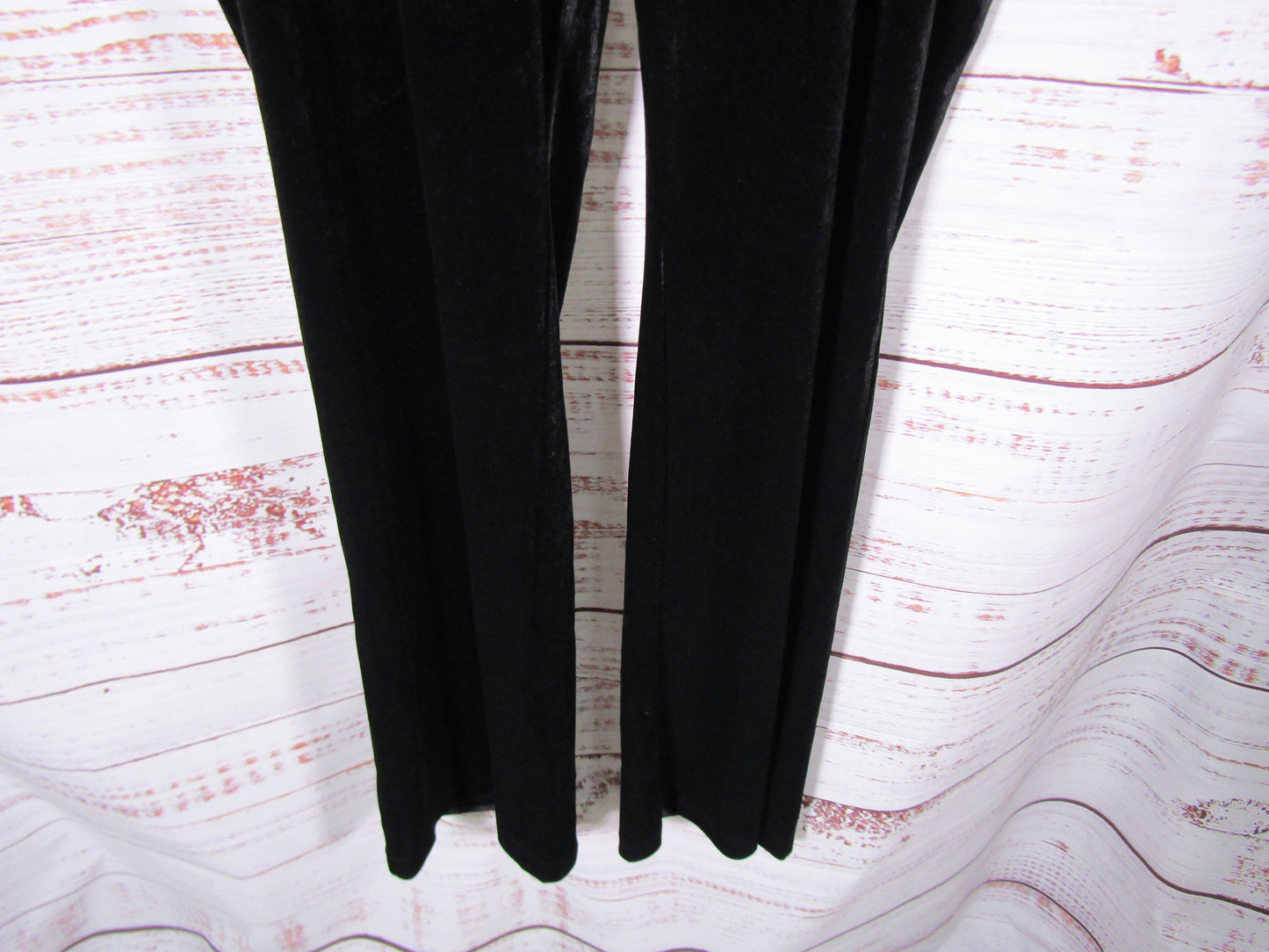 Good American Women's Black Velvet Pants Size 7 GKB0003