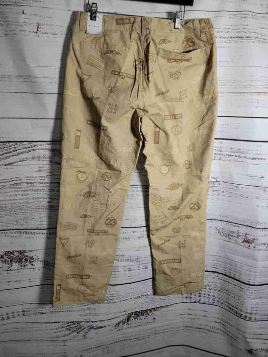 NWT Men's Air Jordan Beige Logo Pants Size 34