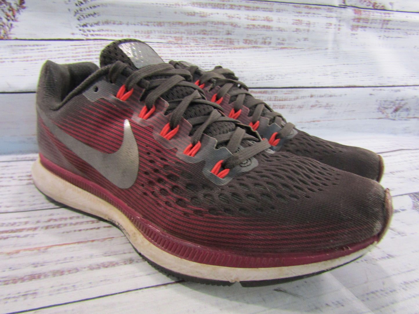 Nike Air Zoom Pegasus 34 Women's Black Berry Low Top Sneakers AH7949-200
