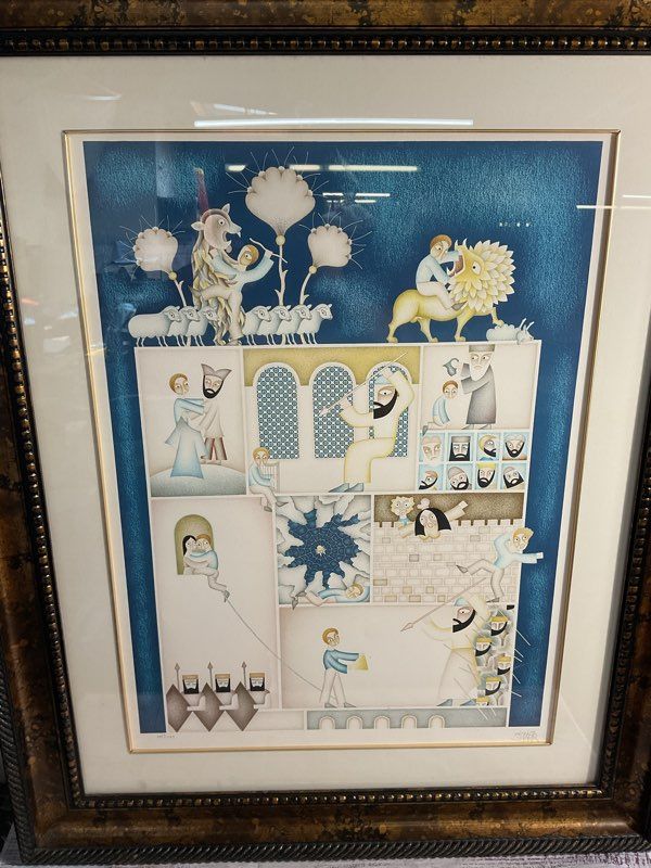David Sharir Signed David's Youth Serigraph Print #385/400 Large Artwork