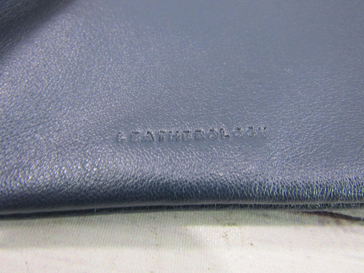 Leatherology Navy Blue Leather Wristlet