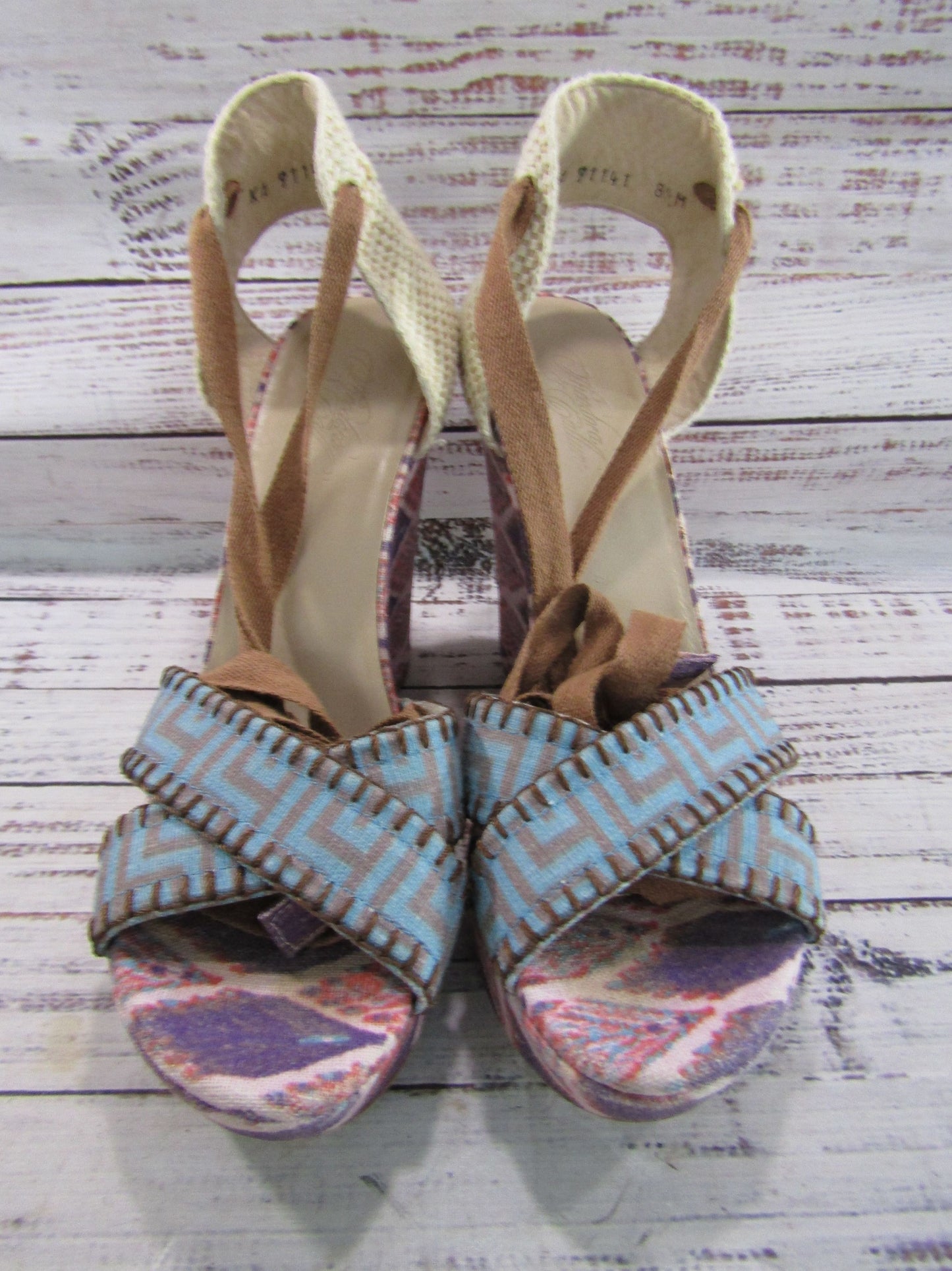 Theodora & Callum by Stuart Weitzman Biarritz Women's Wedge Ankle Wrap Sandals