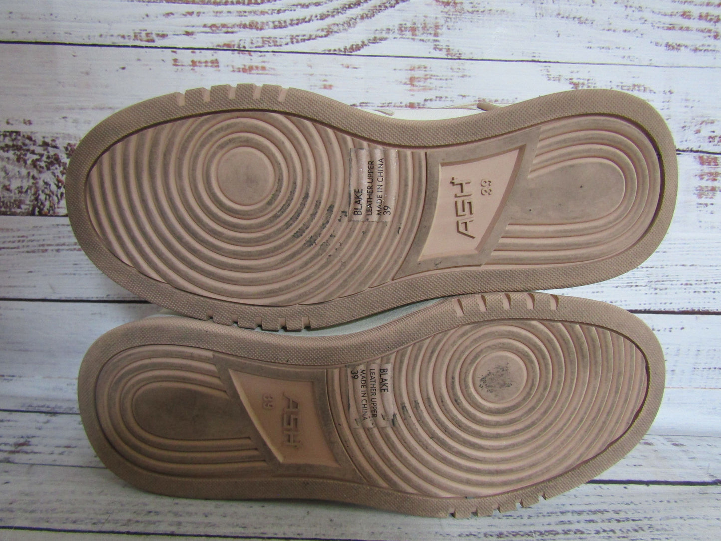 Ash Blake Women's Off White Leather Low Top Sneakers Size 9