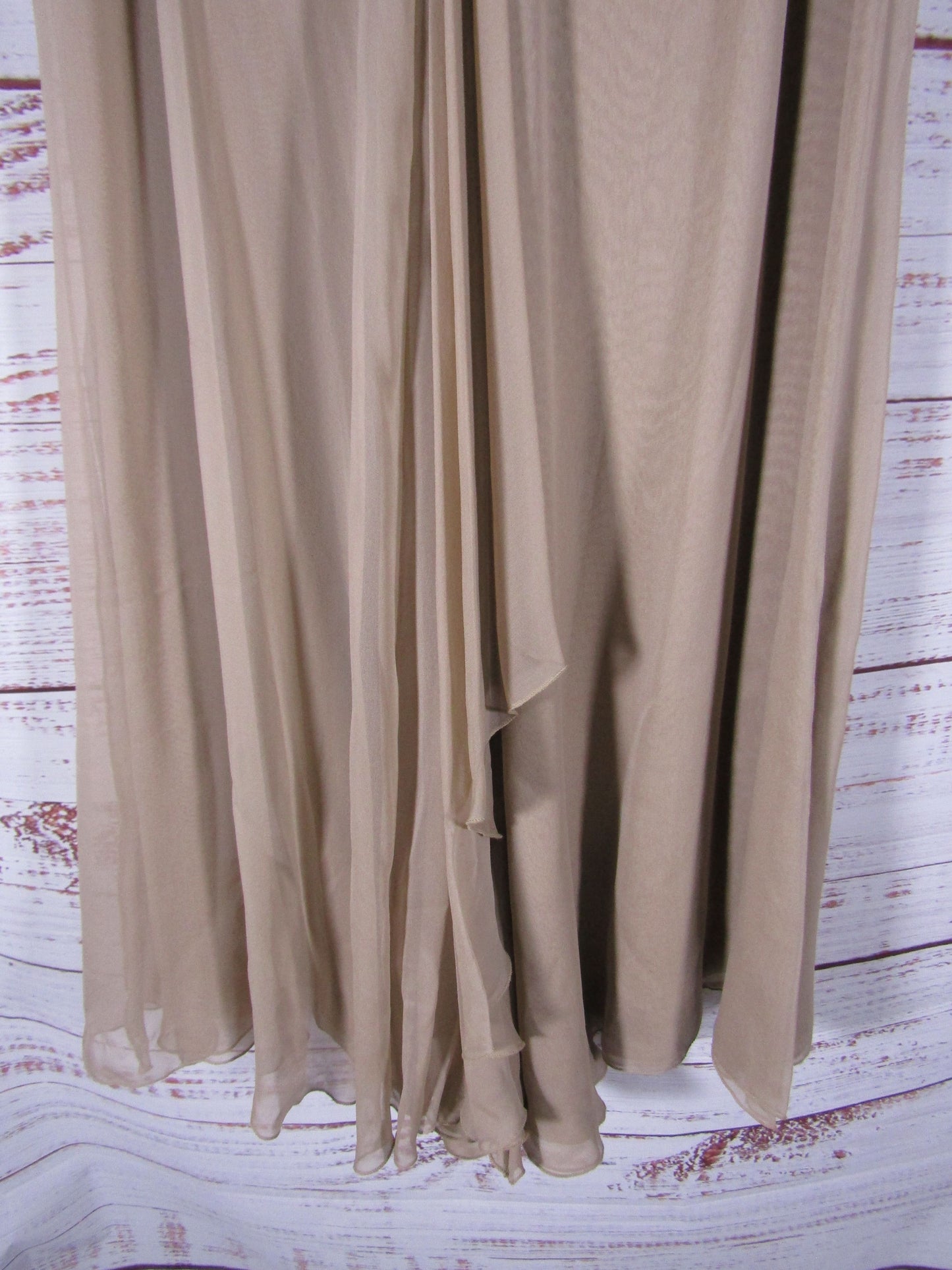 Lucy De Castenou Women's Draped Overlay Chiffon Maxi Skirt Size 10