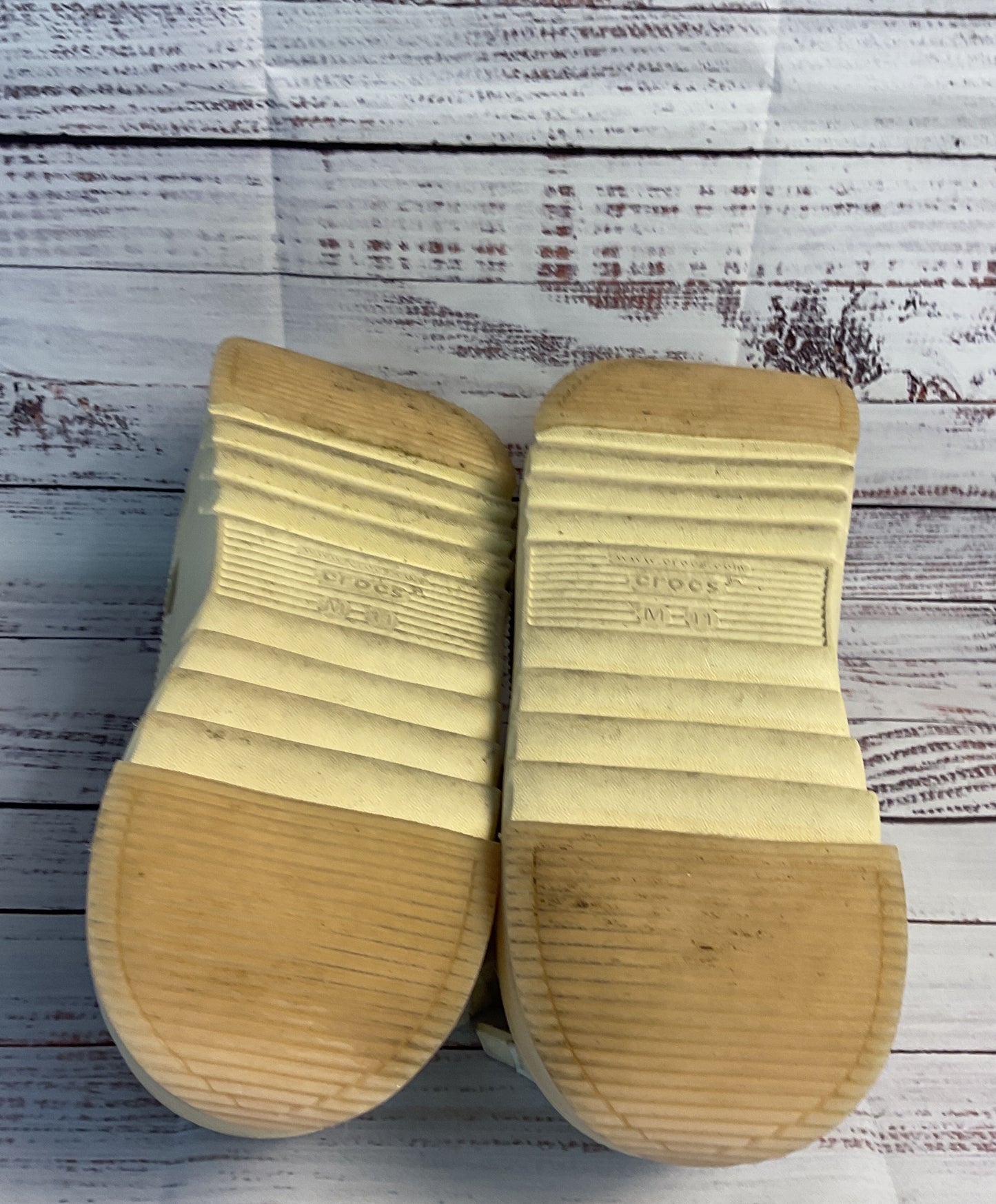 Men's Crocs Beige Slip On Clog Size 11