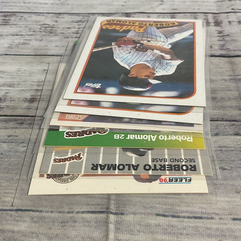 Lot Of 6 VTG. Roberto Alomar Ungraded Padres Baseball Cards Fleer Donruss Topps