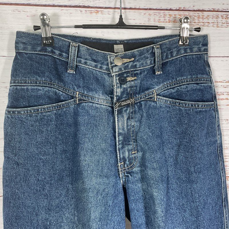 VTG. Marithe Francois Girbaud Blue Denim French Designer Jeans - Size 8 Long