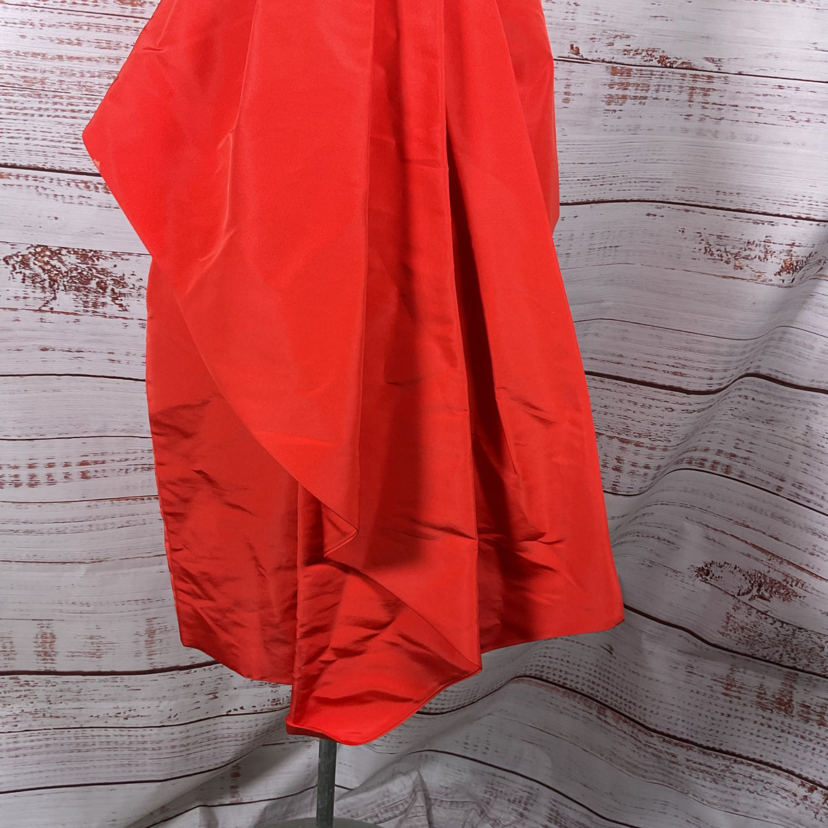 MONIQUE LHUILLIER Women's Silk Strapless Pleated Corset Bodice Dress- SZ 6