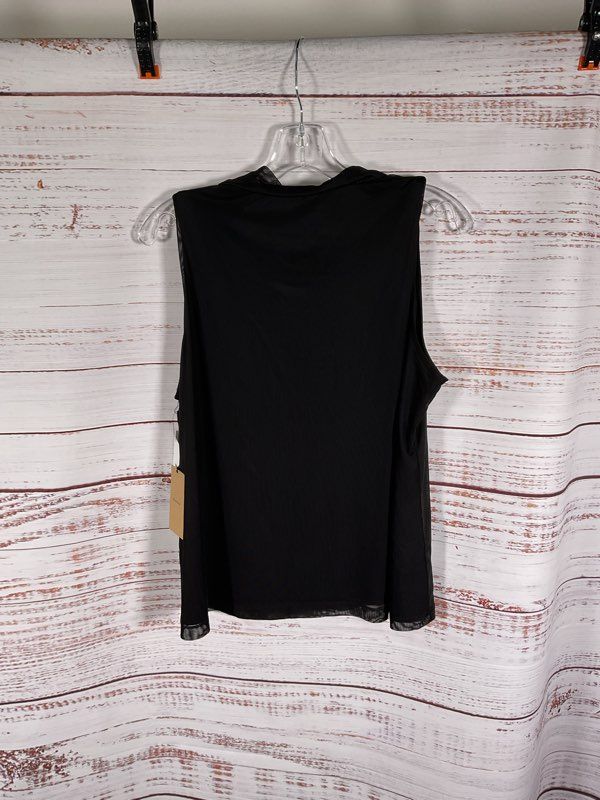 Women's NEW Halogen Black Sleeveless Blouse Size 1