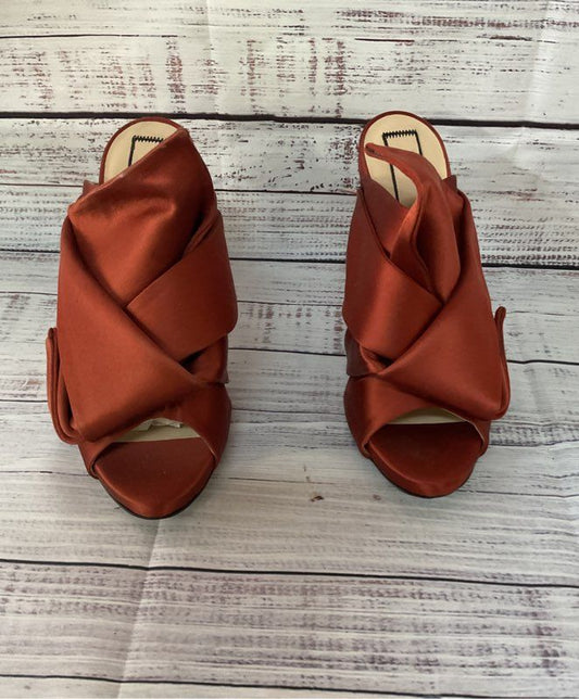 Women's No 21 Rust Satin Mules Heels Size 5.5 Like New
