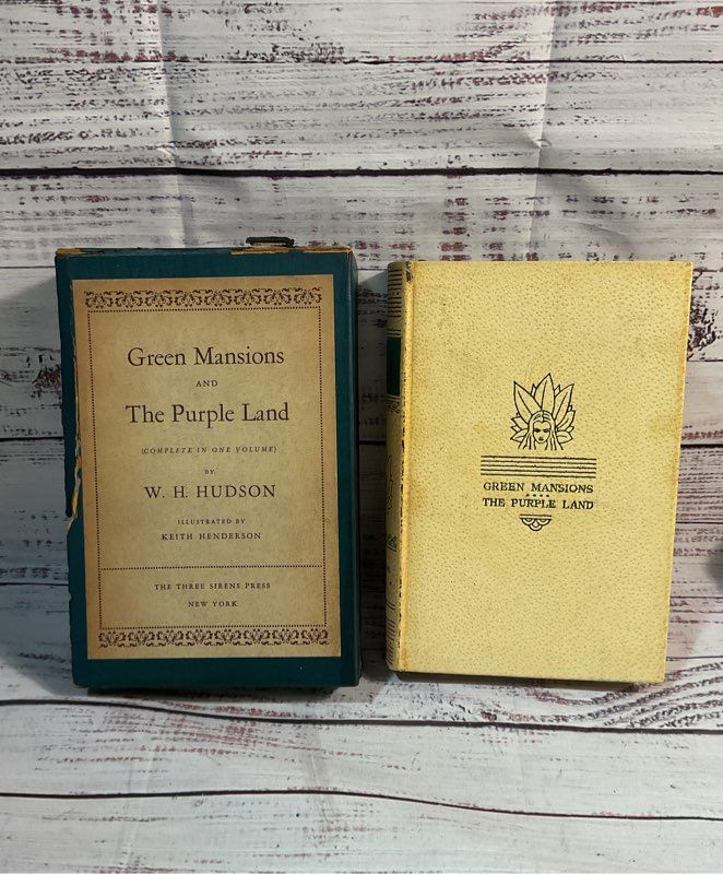 Green Mansions And The Purple Land By W. H. Hudson Hc Three Sirens Press