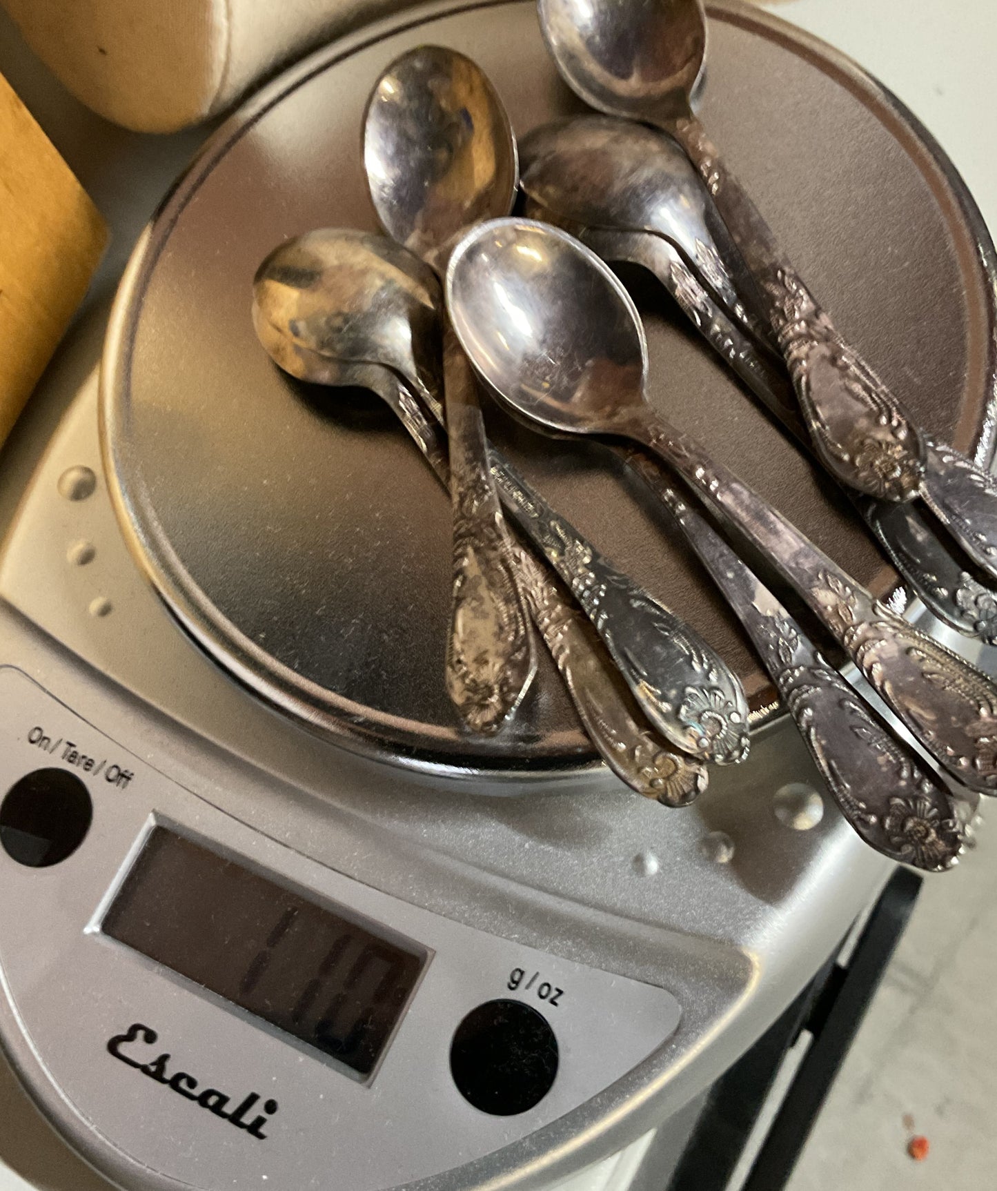 Vintage Russian (3id) Mhu Silver Plated Tea Spoons Lot 9