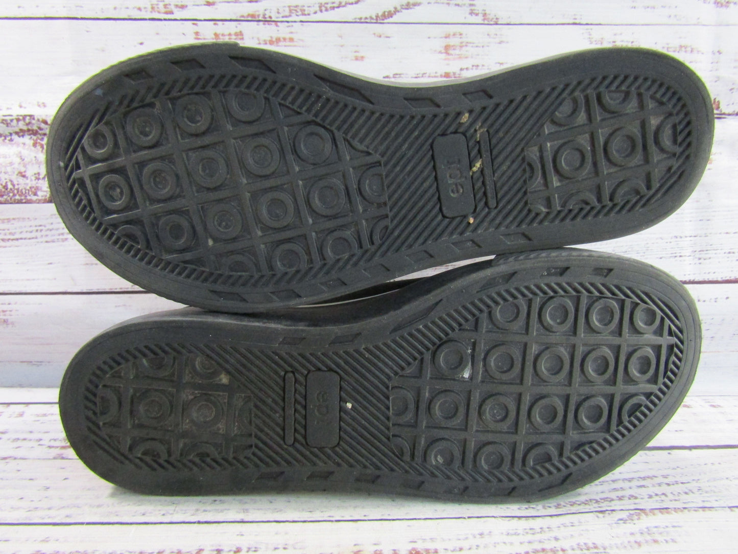 East Pacific Trade Dive Men's Black Coated Canvas Low Top Sneakers Size 9