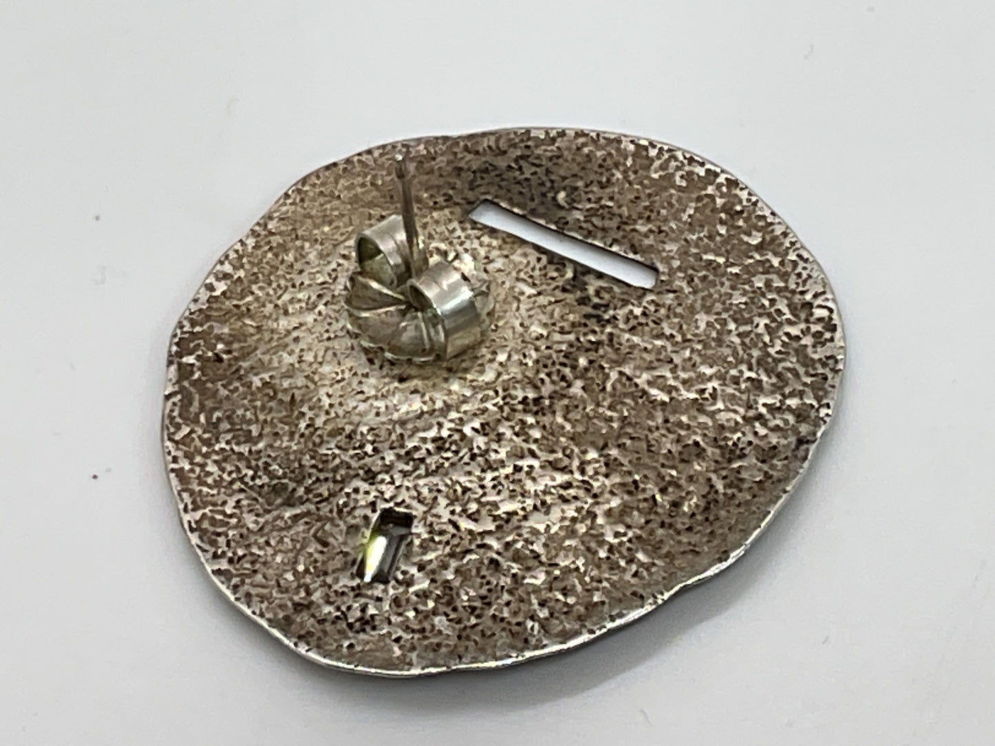 VTG. AL Sterling Silver / 14K Yellow Gold Rhinestone SINGLE 1.75" Earring- 7.04g