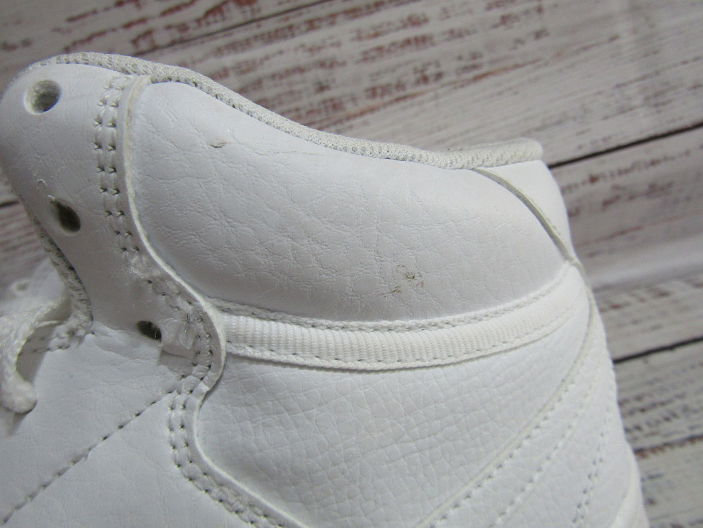 Nike Court Vision Men's White Leather Mid-Top Sneakers Size 8 CD5466-100