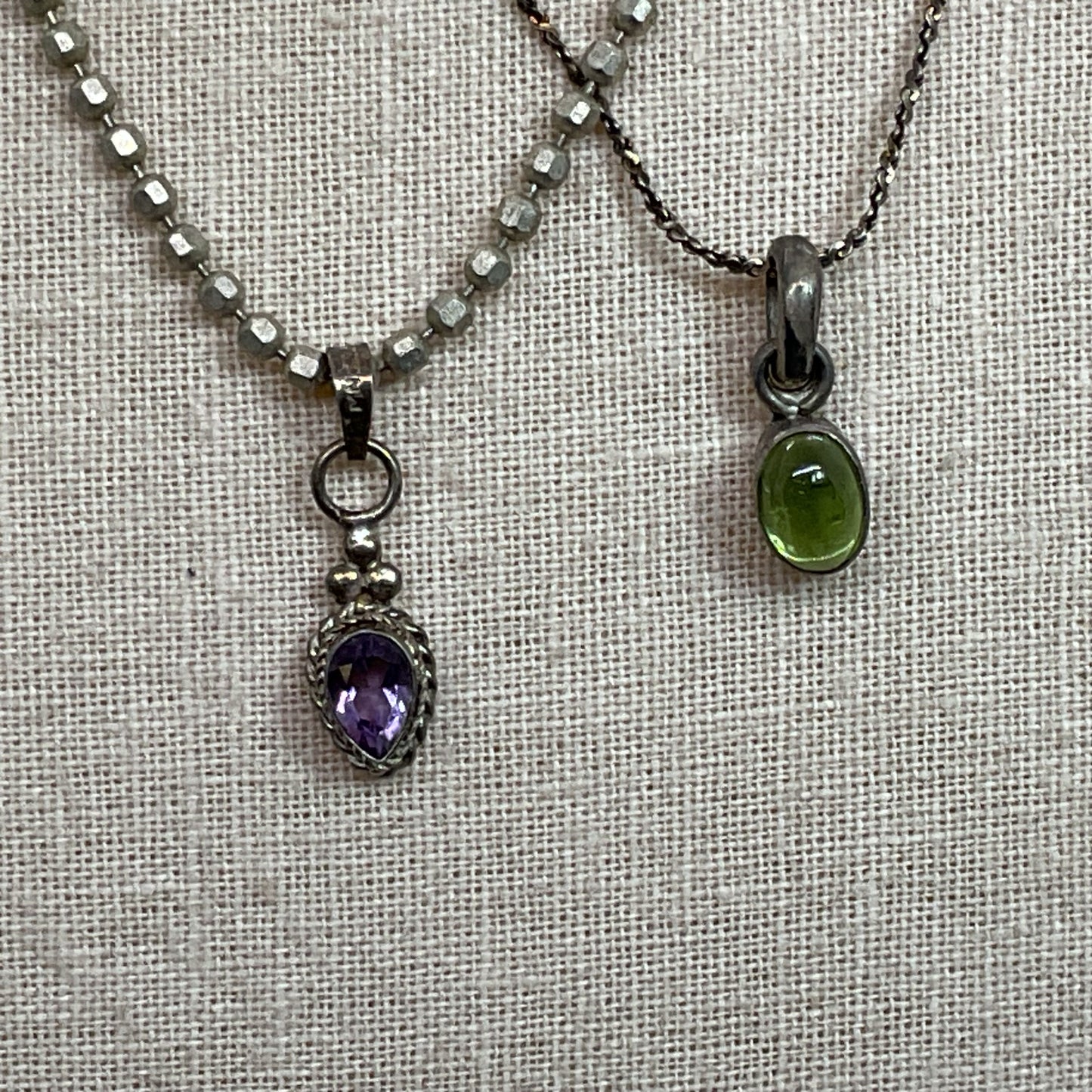 Set of 3 Sterling Silver & Gemstone 11" & 18" Necklaces- 18.56g