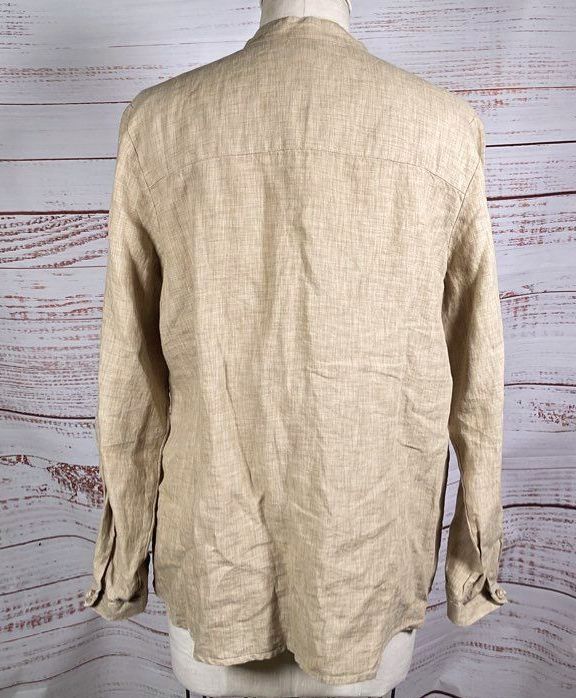 J.Jill Linen Button Down Blouse Shirt Willow L