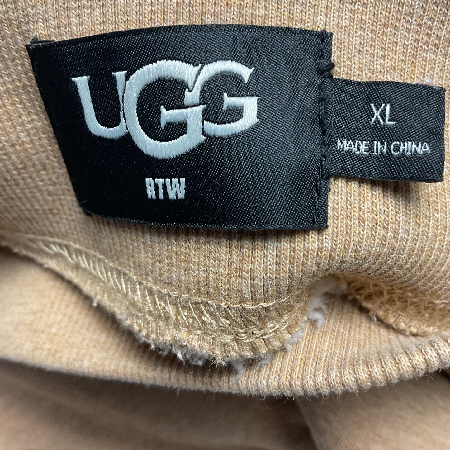 UGG Daylin Bonded Fleece Camel Tan Jogger Pants - Size XL