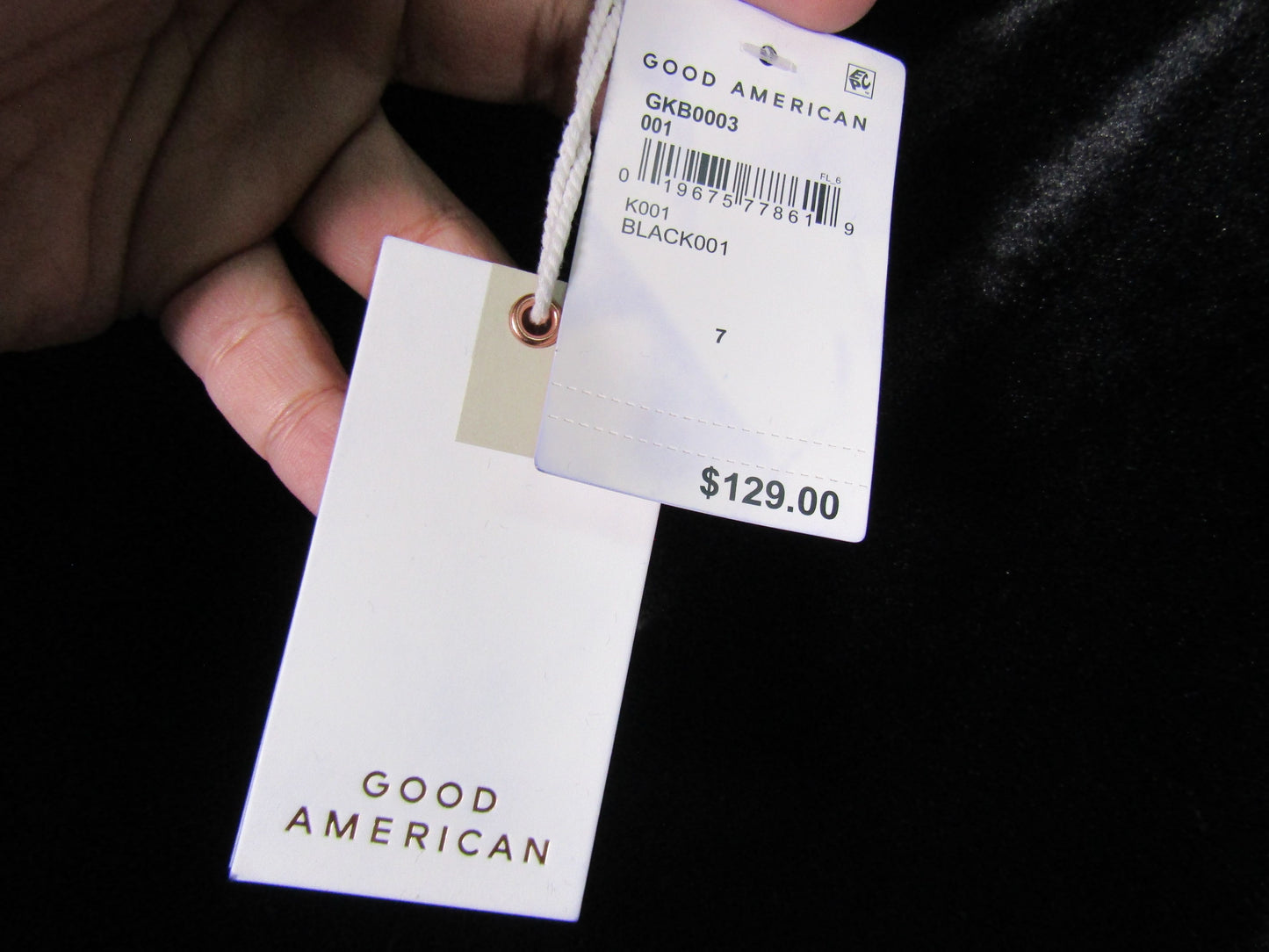 Good American Women's Black Velvet Pants Size 7