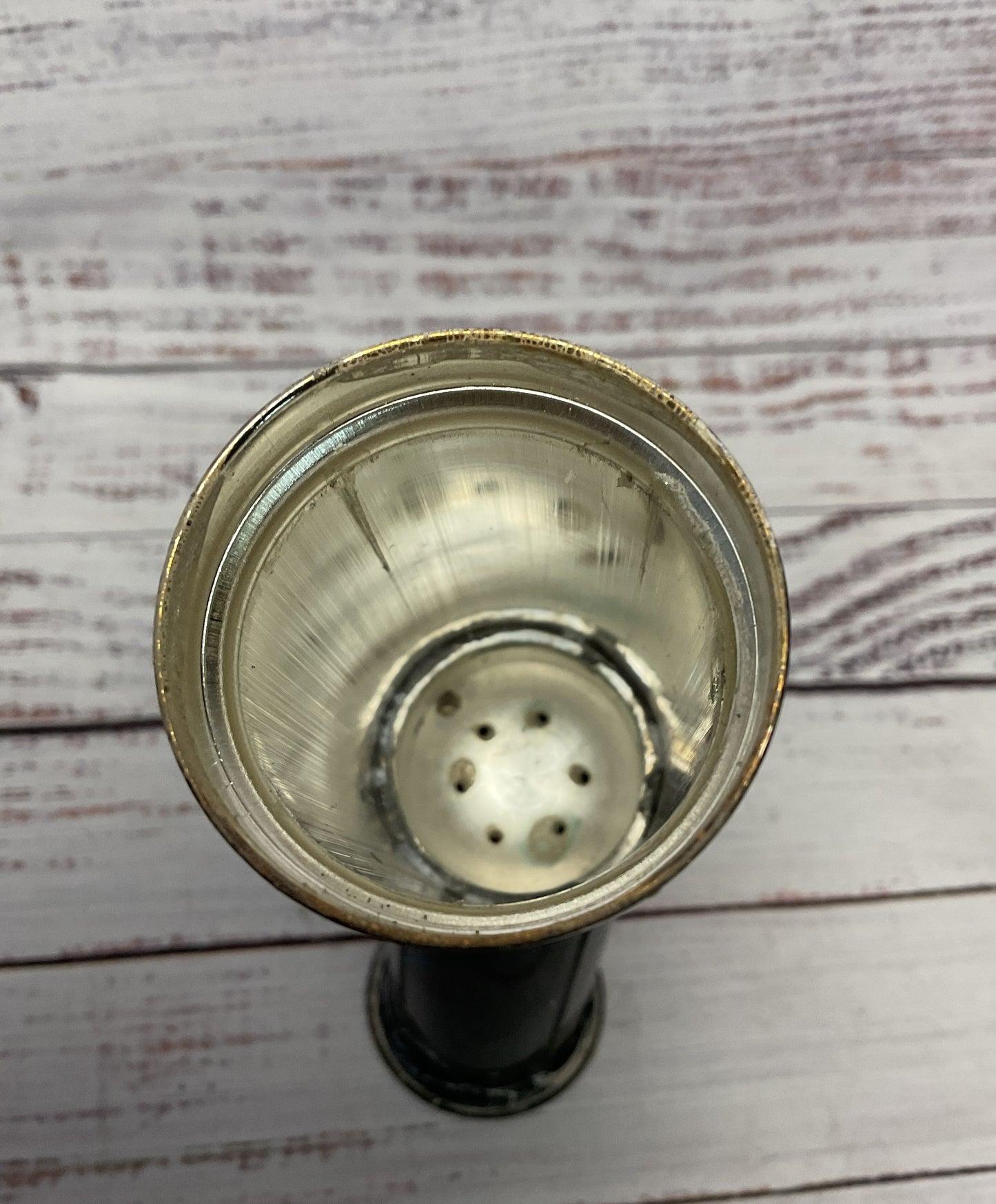 Gorham Maestri Silver Platted Salt And Peppershaker + Covered Glass Butter Dish