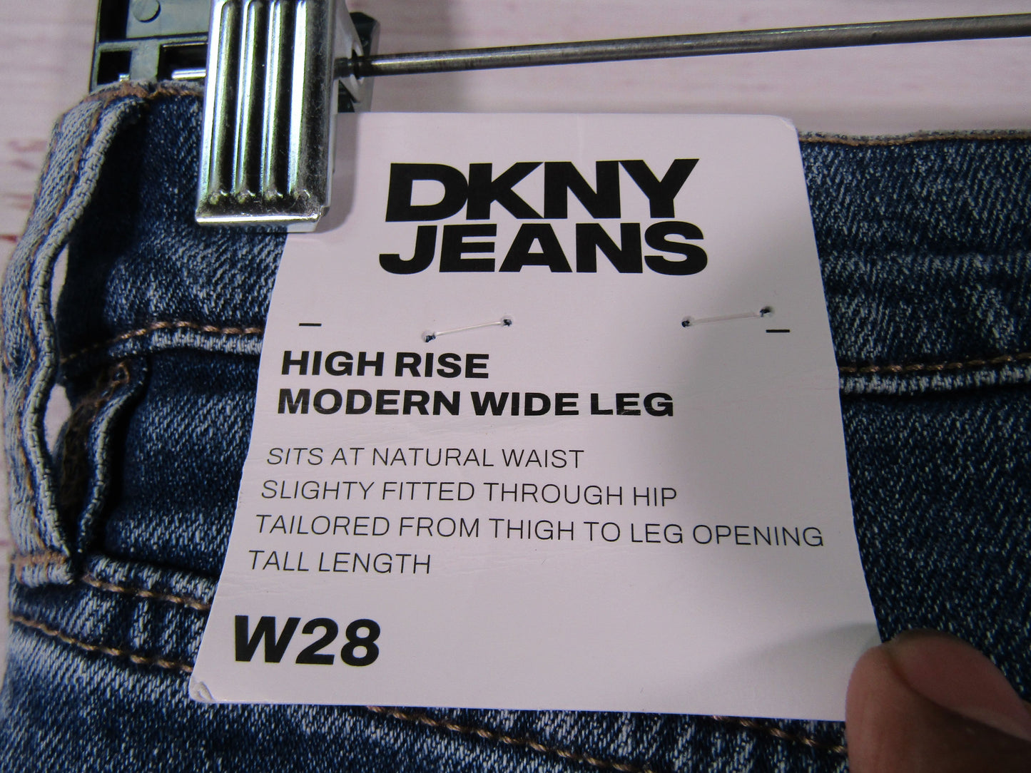 DKNY Jeans Women's Blue High Rise Wide Leg Jeans Size 28